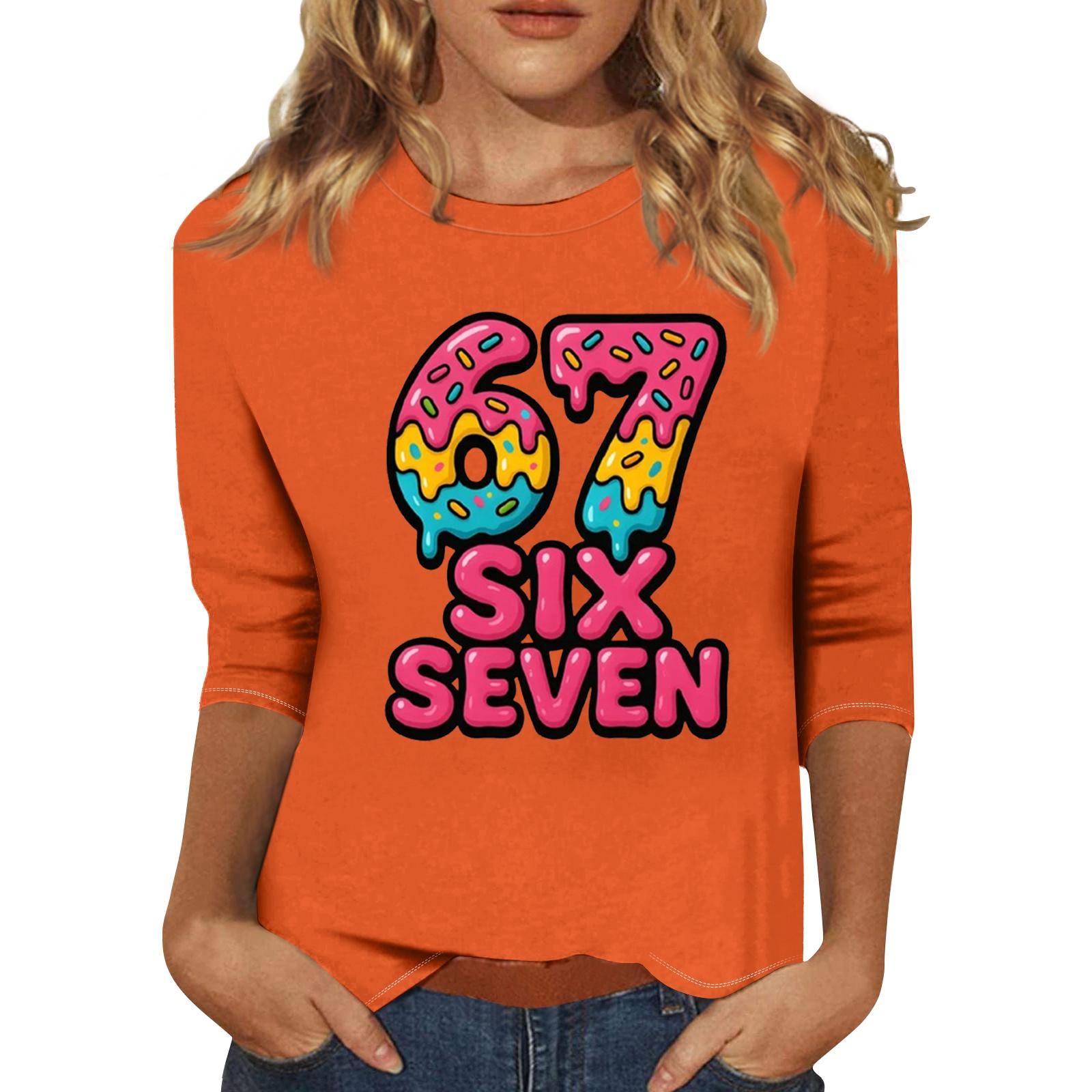 Жіноча модна повсякденна футболка з принтом та рукавом три чверті S шафрановий
Жіноча модна повсякденна футболка з принтом та рукавом три чверті S шафрановий