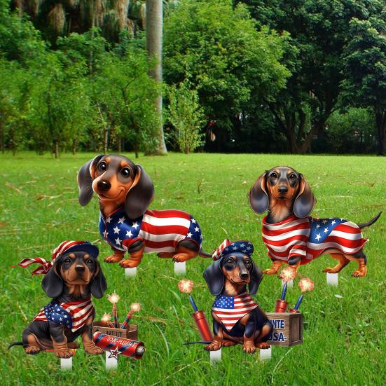 Yousheng 4th of July Decorative Garden Stake Patriotic Sausage Dog Yard Sign Independence Day Lawn Patio Sign for Memorial Day Outdoor Decor F
Yousheng 4th of July Decorative Garden Stake Patriotic Sausage Dog Yard Sign Independence Day Lawn Patio Sign for Memorial Day Outdoor Decor F