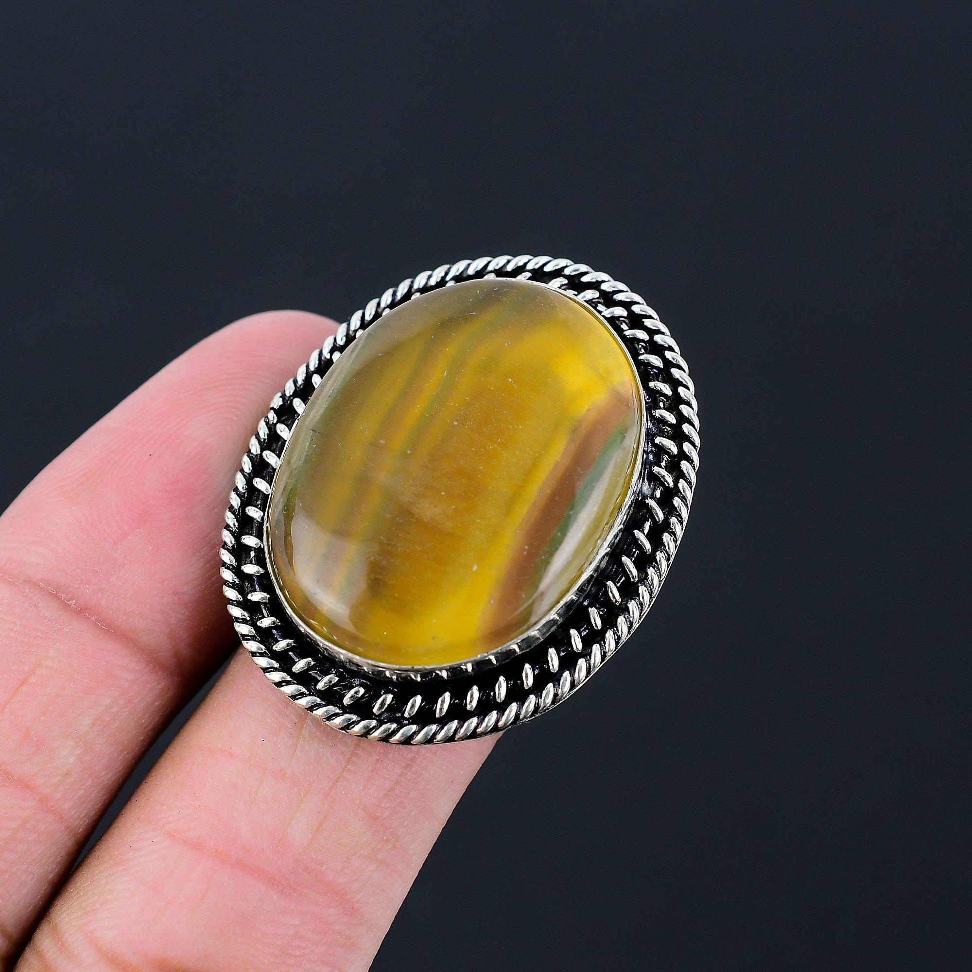 Oval Multi Fluorite Stone Statement Sister Ring Jewelry Size 7.5 Sterling Silver 7.5
Oval Multi Fluorite Stone Statement Sister Ring Jewelry Size 7.5 Sterling Silver 7.5
