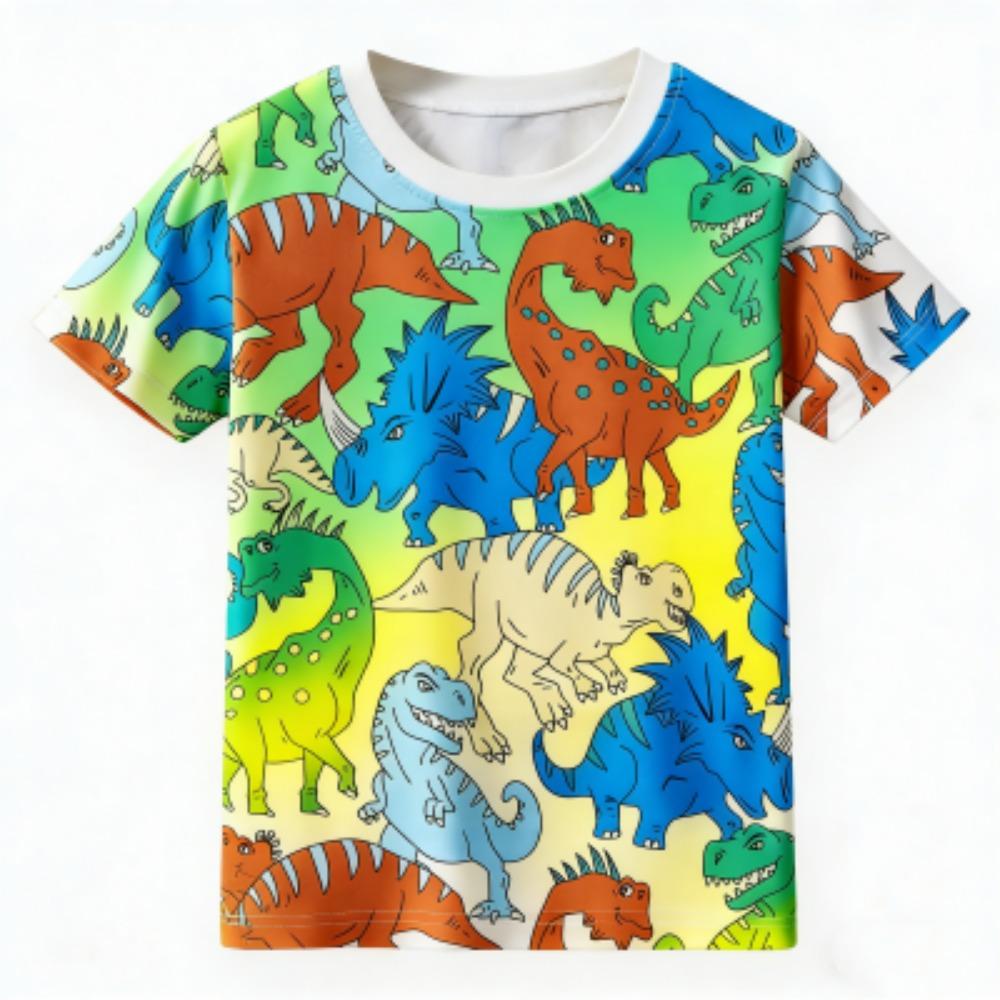Kids T-shirt Cartoon Dinosaur Colorful 3D Print Kids Short Sleeves T-Shirt Loose Casual Summer Outdoor Boy and Girl Tees Tops 100
Kids T-shirt Cartoon Dinosaur Colorful 3D Print Kids Short Sleeves T-Shirt Loose Casual Summer Outdoor Boy and Girl Tees Tops 100