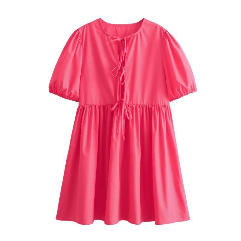 European American Women s Clothing Fashionable All-matching Pure Color Short-sleeved High-waist Short Dress S красный
European American Women s Clothing Fashionable All-matching Pure Color Short-sleeved High-waist Short Dress S красный