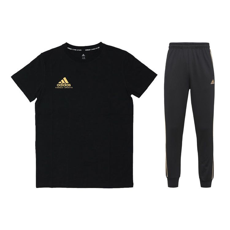 Adidas Футболка с короткими рукавами и логотипом, брюки с эластичным поясом и манжетами, повседневный спортивный комплект для мужчин, цвет черный, золотой ADICSTS06-BG+TR30P1R-BG S
Adidas Футболка с короткими рукавами и логотипом, брюки с эластичным поясом и манжетами, повседневный спортивный комплект для мужчин, цвет черный, золотой ADICSTS06-BG+TR30P1R-BG S