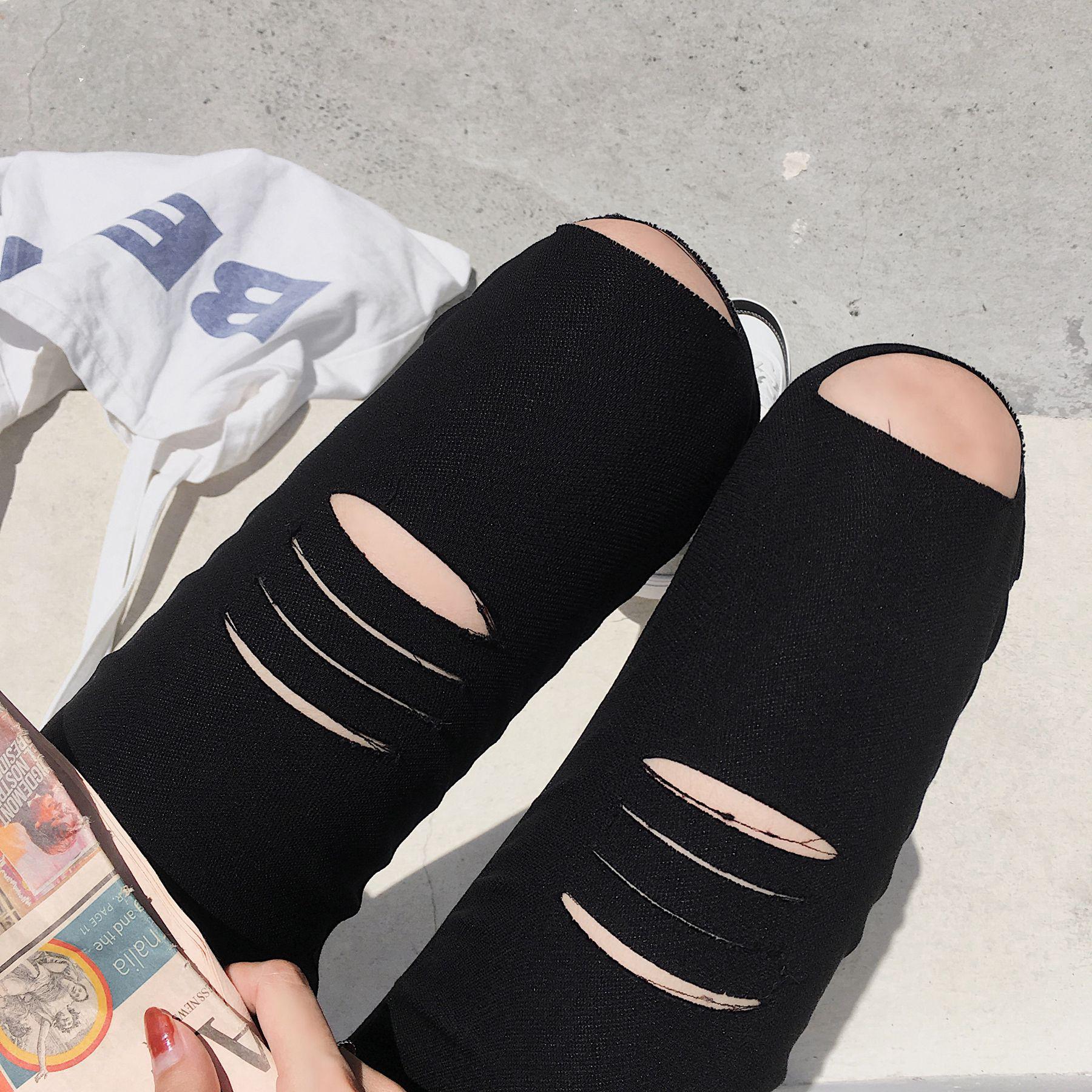 Clearance: Women s Versatile Slimming Ripped Black Pencil Leggings One Size S (Suitable for 80-100 jin)
Clearance: Women s Versatile Slimming Ripped Black Pencil Leggings One Size S (Suitable for 80-100 jin)