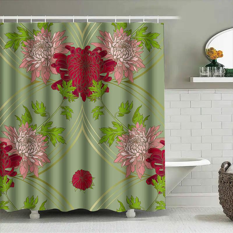 Green Floral Shower Curtain Set for Home Decor Chrysanthemum Pattern Waterproof Bath Rug Cover in Various Sizes Buy on AliExpres 90x180cm
Green Floral Shower Curtain Set for Home Decor Chrysanthemum Pattern Waterproof Bath Rug Cover in Various Sizes Buy on AliExpres 90x180cm
