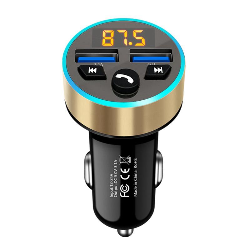 FM Transmitter Stereo Car MP3 Player 3.1A Fast Charging Dual USB Charger Car Bluetooth 5.0 Hands-Free Kit FM Modulator золотий
FM Transmitter Stereo Car MP3 Player 3.1A Fast Charging Dual USB Charger Car Bluetooth 5.0 Hands-Free Kit FM Modulator золотий