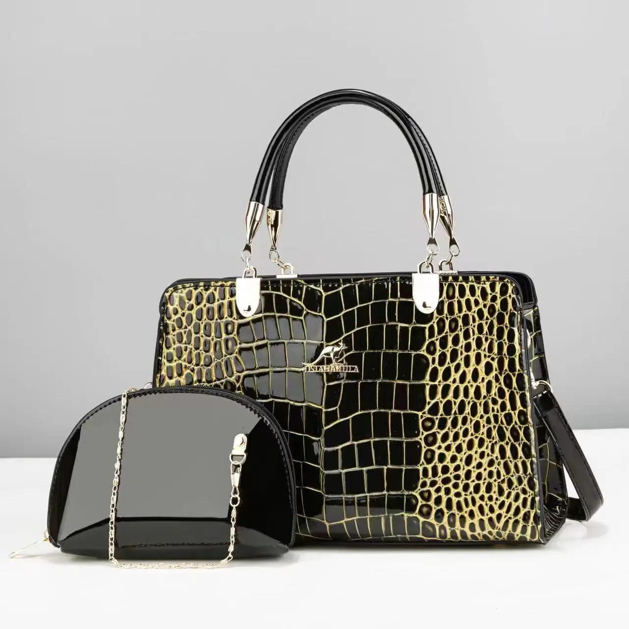 Яскрава шкіряна атмосферна жіноча сумка Класична модна жіноча сумочка Комплект із двох частин Жіноча сумка з гаманцем Сумка через плече
Яскрава шкіряна атмосферна жіноча сумка Класична модна жіноча сумочка Комплект із двох частин Жіноча сумка з гаманцем Сумка через плече