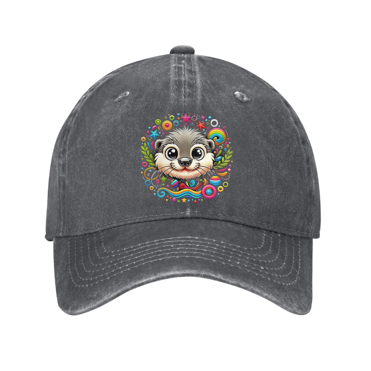 Cute Colorful Otter Face Baseball Cap Washed Cotton Adjustable Dad Hat Casual Outdoor Cap One Size
Cute Colorful Otter Face Baseball Cap Washed Cotton Adjustable Dad Hat Casual Outdoor Cap One Size