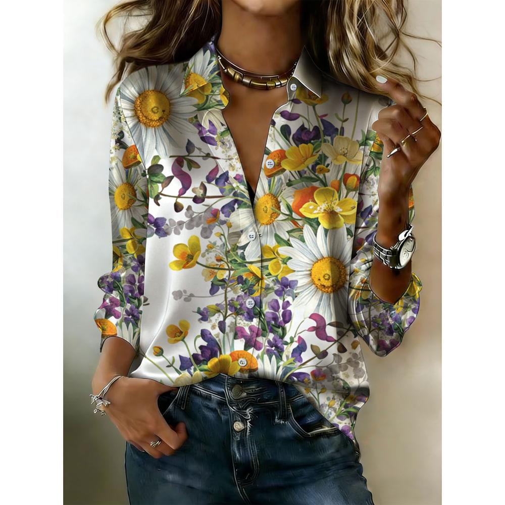 New women s v-neck long-sleeved blouse with soft printed long-sleeved top, suitable for summer vacations and festive styles S
New women s v-neck long-sleeved blouse with soft printed long-sleeved top, suitable for summer vacations and festive styles S