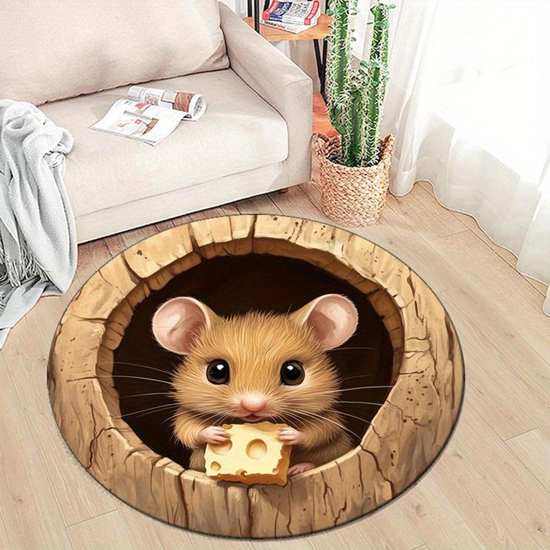 Cheese Mouse Hole Round Rug, Soft Polyester Non-Slip Carpet, Adorable Cartoon Decor for Bedroom, Living Room, Home Office Diameter 60cm
Cheese Mouse Hole Round Rug, Soft Polyester Non-Slip Carpet, Adorable Cartoon Decor for Bedroom, Living Room, Home Office Diameter 60cm