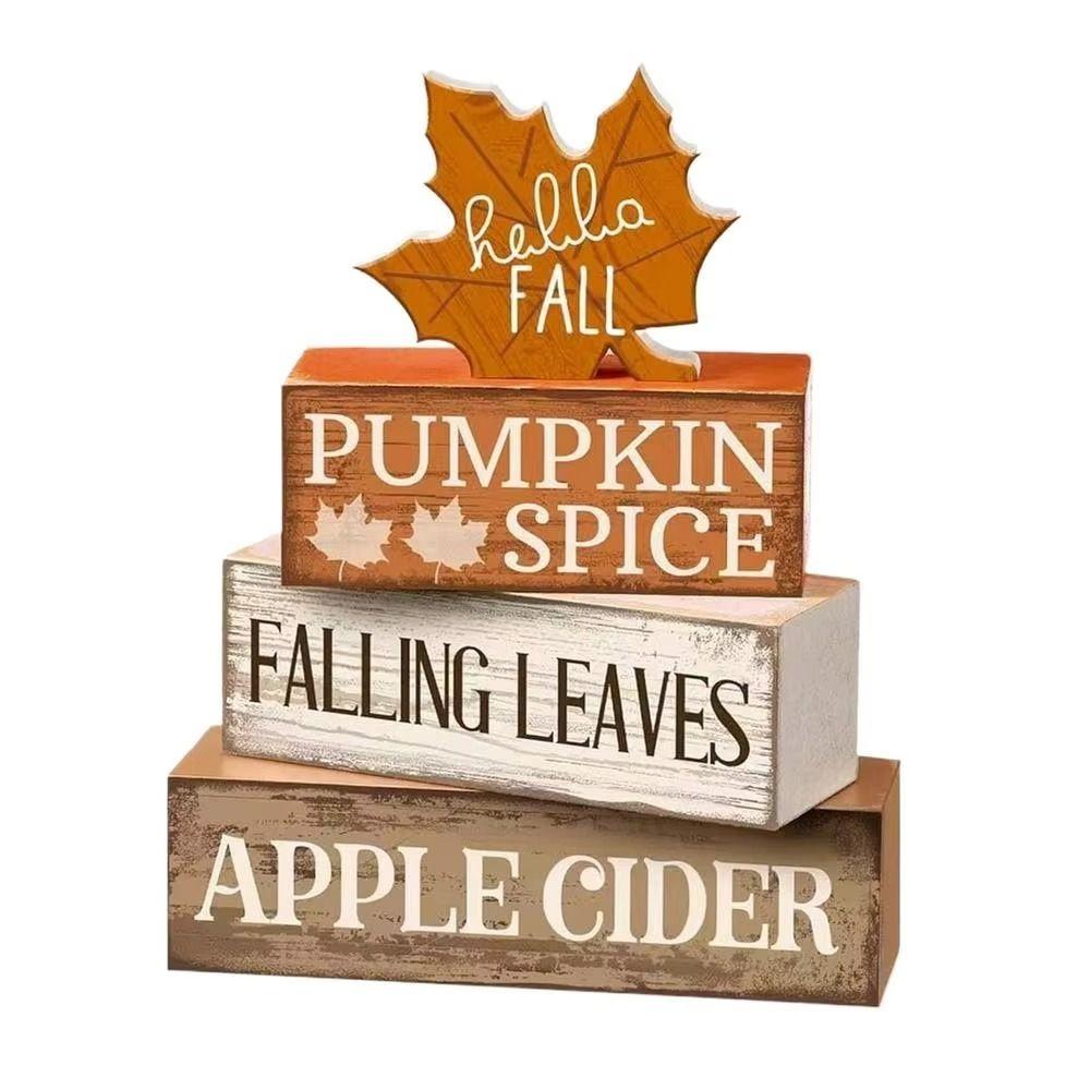 4Pcs New Wooden Christmas with Block Signs Rustic Fall Tabletop Sign Tiered Centerpiece Tabletop Display
4Pcs New Wooden Christmas with Block Signs Rustic Fall Tabletop Sign Tiered Centerpiece Tabletop Display