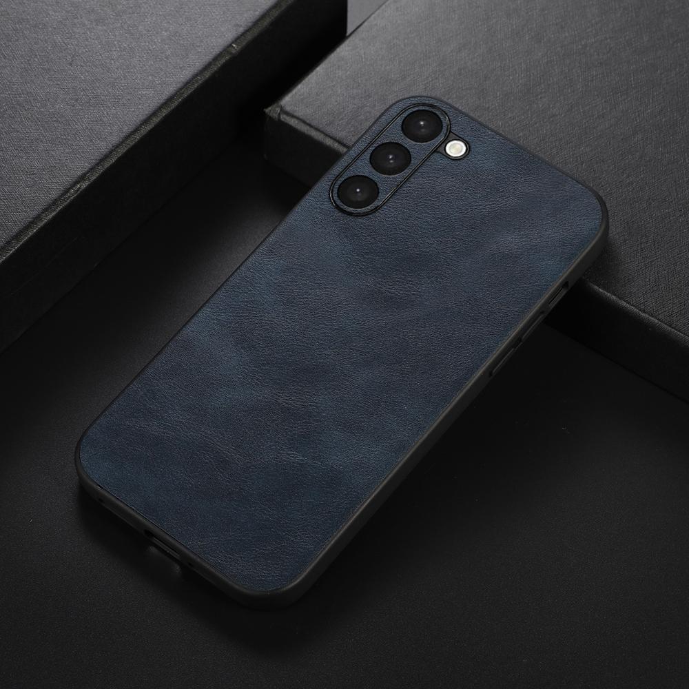 For Samsung Galaxy S23 Cowhide Texture PU Leather Coating Phone Case Hard PC Soft TPU Scratch-resistant Phone Cover Blue
For Samsung Galaxy S23 Cowhide Texture PU Leather Coating Phone Case Hard PC Soft TPU Scratch-resistant Phone Cover Blue