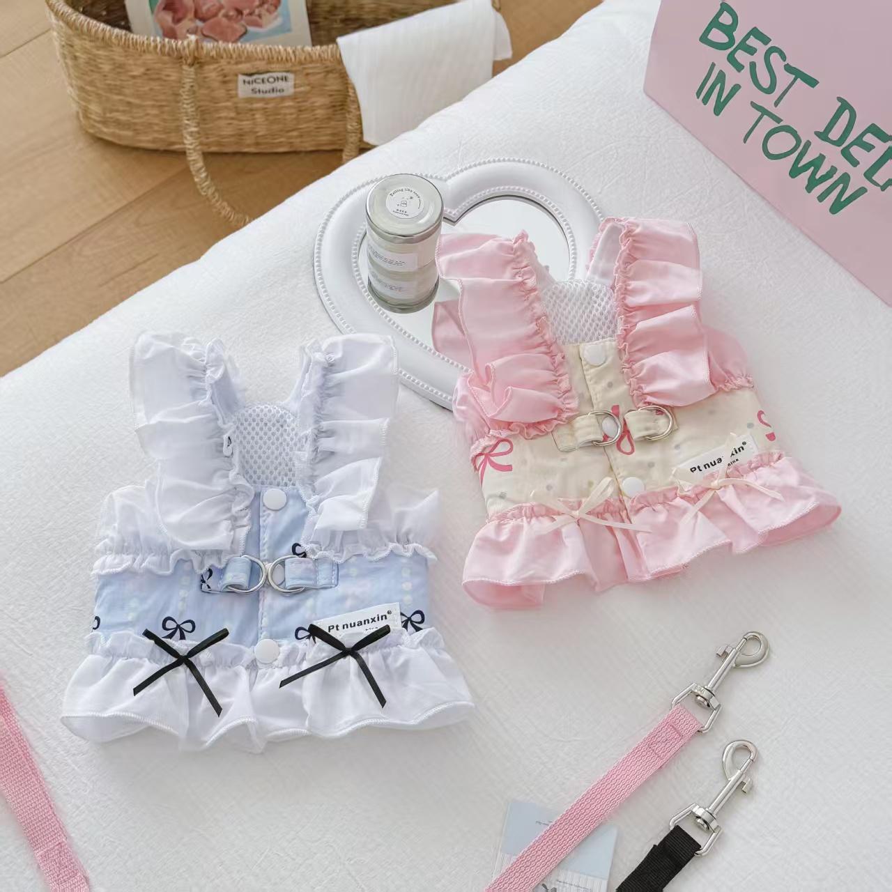 New pet dog dog clothes lace princess skirt chest strap leash set spring and autumn summer XL (suitable for 12-7.5kg)
New pet dog dog clothes lace princess skirt chest strap leash set spring and autumn summer XL (suitable for 12-7.5kg)