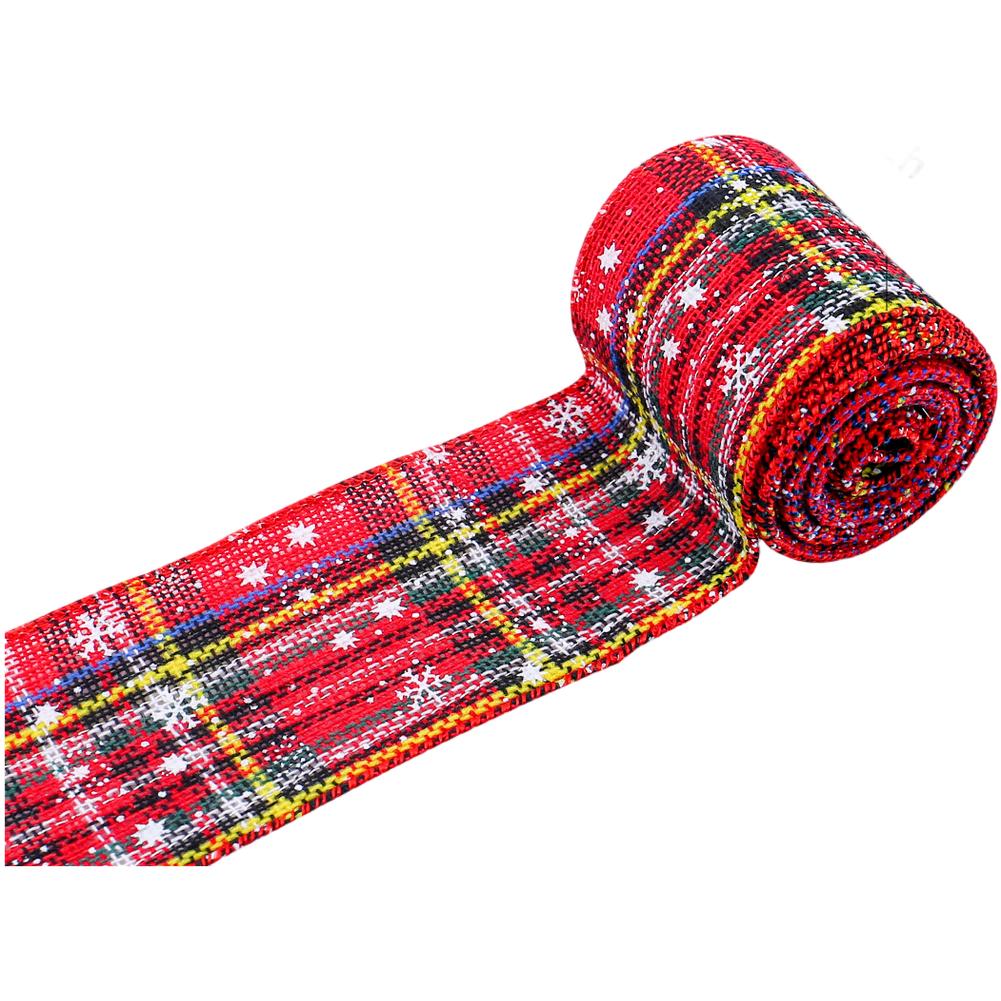 6 4cm width Christmas plaid ribbon with snowflake pattern 5 yards length for bows present wrapping and holiday crafts
6 4cm width Christmas plaid ribbon with snowflake pattern 5 yards length for bows present wrapping and holiday crafts