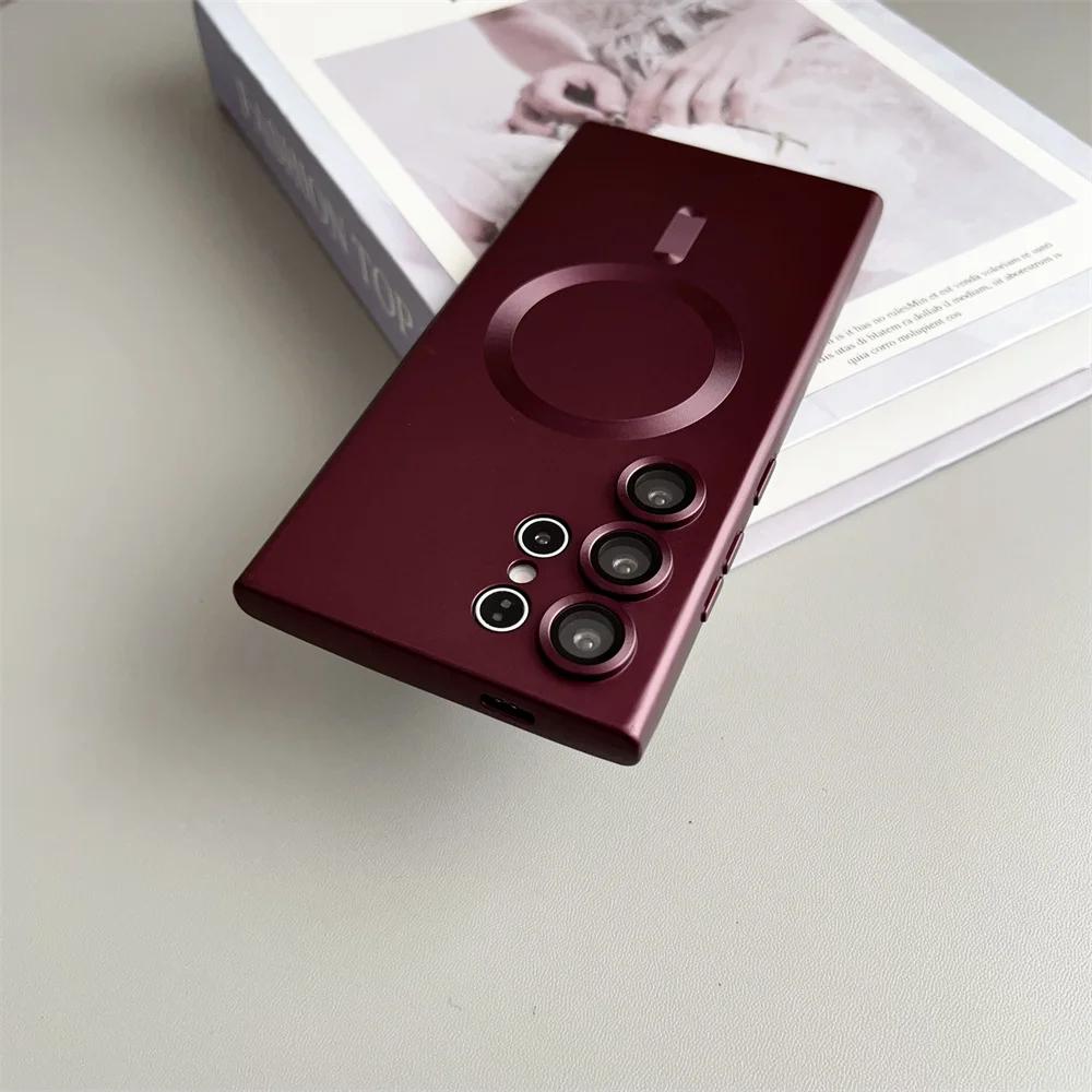 Plating Silicone Case For Samsung Galaxy S25 Ultra S24 S23 S22 + S21 FE Magnetic Wireless Charge Lens Film Protect Cover Galaxy S25+ сливовый
Plating Silicone Case For Samsung Galaxy S25 Ultra S24 S23 S22 + S21 FE Magnetic Wireless Charge Lens Film Protect Cover Galaxy S25+ сливовый