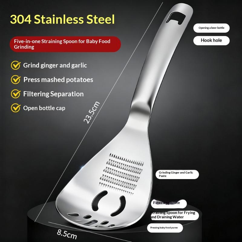 Cooking Kitchen Pasta Spoon MultiFunction with Garlic Ginger Grinder Slotted Design Ideal for Serving Stirring and Draining
Cooking Kitchen Pasta Spoon MultiFunction with Garlic Ginger Grinder Slotted Design Ideal for Serving Stirring and Draining