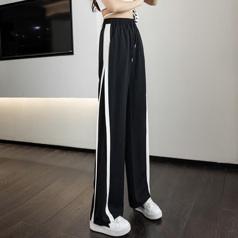 Ice Silk Wide-Leg Women s Colorblock Sports Pants - Lightweight, Loose, Straight Fit M
Ice Silk Wide-Leg Women s Colorblock Sports Pants - Lightweight, Loose, Straight Fit M