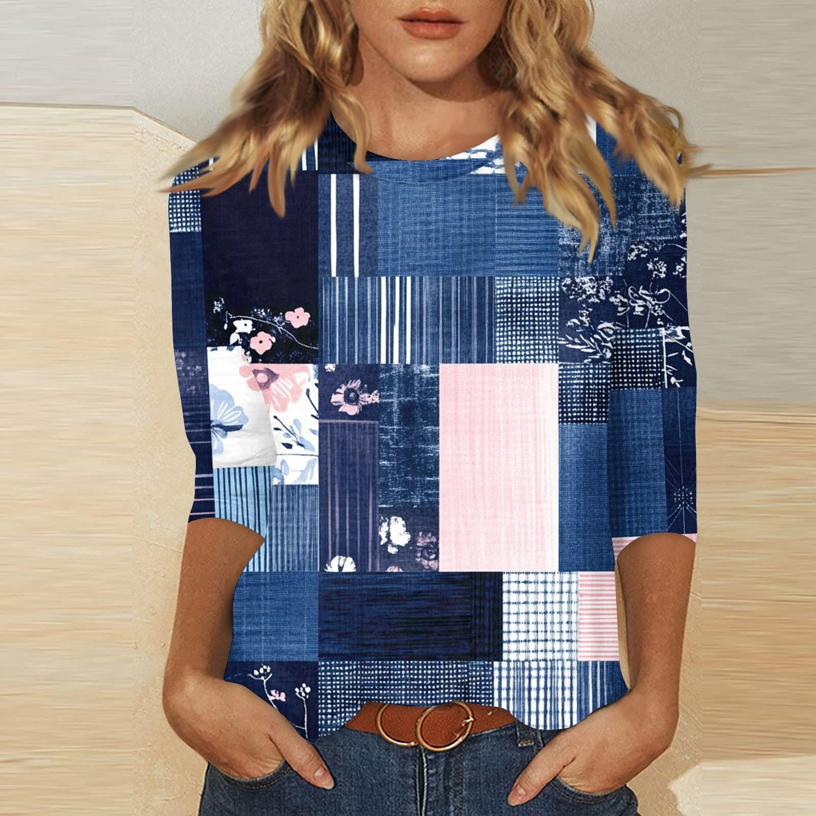 Women s O-neck 3/4 Sleeve Print Ed Top XL
Women s O-neck 3/4 Sleeve Print Ed Top XL