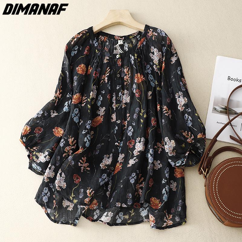 DIMANAF 2023 Plus Size Новая Летняя Блузка Льняная Винтажная Принт Повседневная Рубашка Женская Свободная Рубашка Летучая мышь Футболки с О-образным вырезом
DIMANAF 2023 Plus Size Новая Летняя Блузка Льняная Винтажная Принт Повседневная Рубашка Женская Свободная Рубашка Летучая мышь Футболки с О-образным вырезом