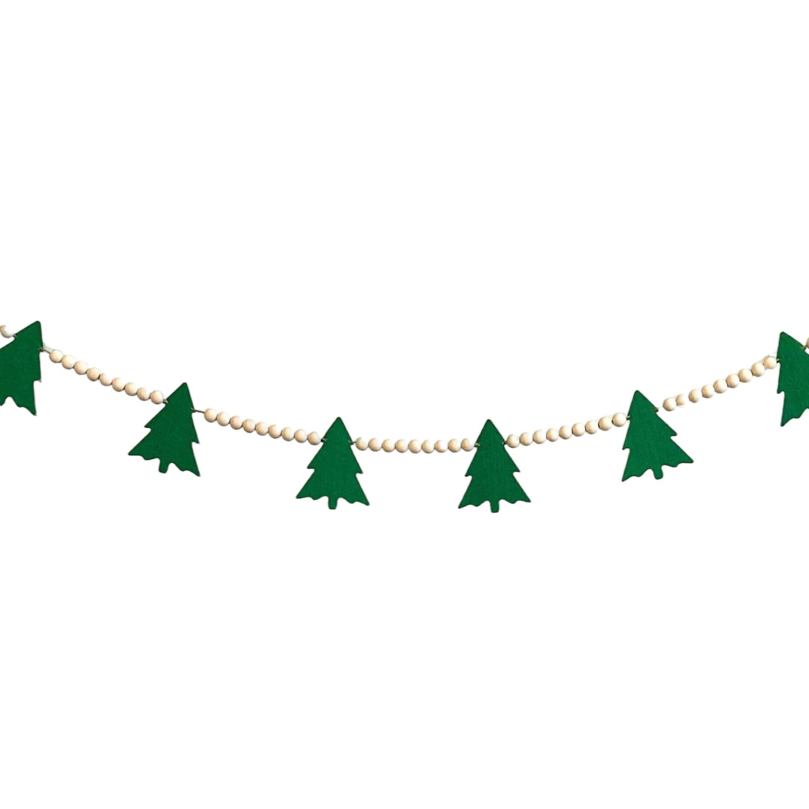 Christmas Tree Garland With Wood Beads, GreenTrees Holiday Banner, Home Decor One Size
Christmas Tree Garland With Wood Beads, GreenTrees Holiday Banner, Home Decor One Size