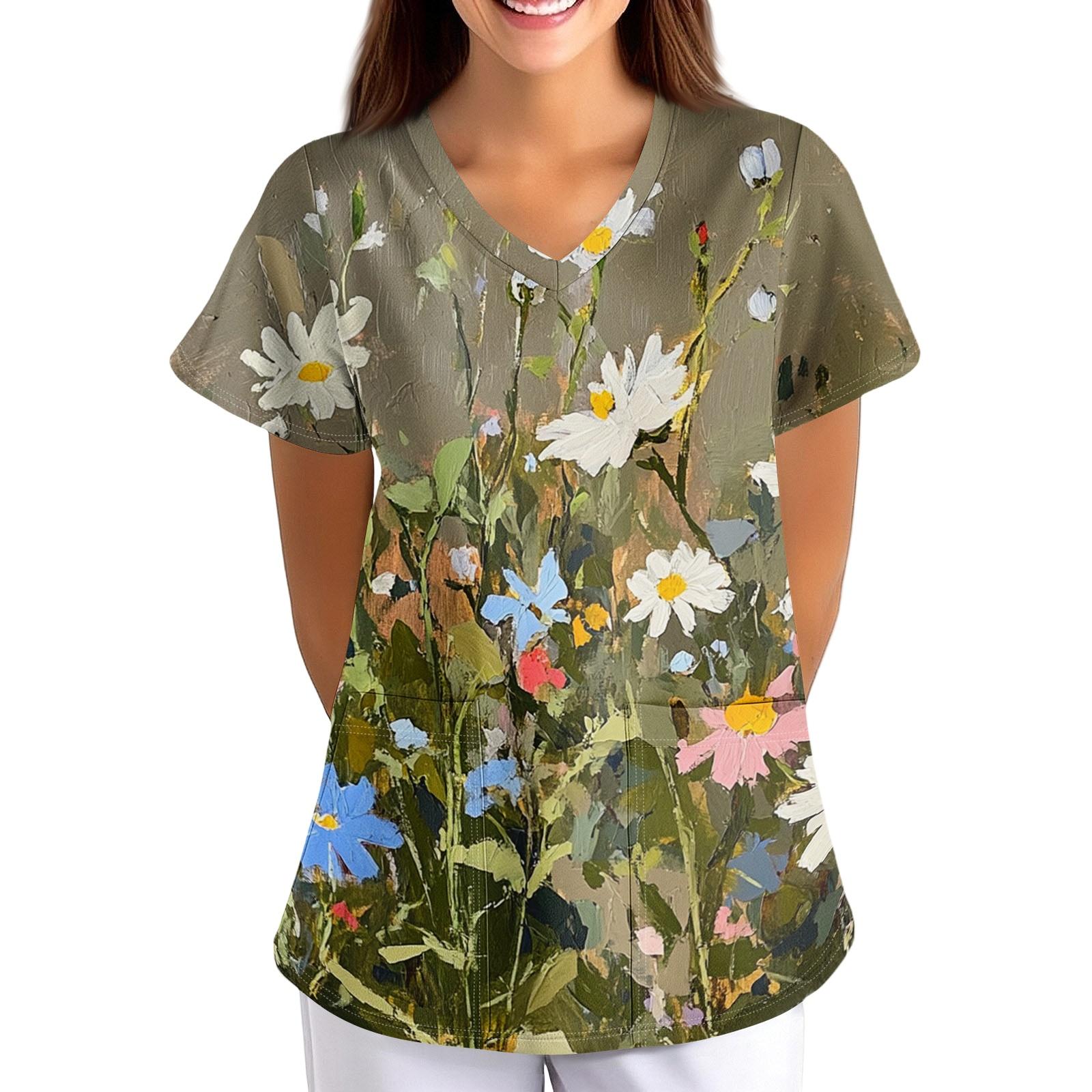 Women s Floral Print Loose Fit V Neck Short Sleeve Medical Scrub Top with Pockets Suitable for Healthcare Professionals and Nurses XXXL
Women s Floral Print Loose Fit V Neck Short Sleeve Medical Scrub Top with Pockets Suitable for Healthcare Professionals and Nurses XXXL