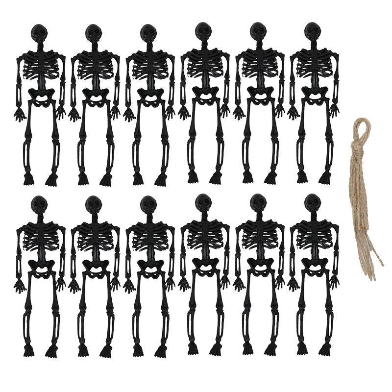 12/6Pcs Halloween Skeleton with Rope Scary Hanging Plastic Skull Decoration for Home Garden Haunted House Horror Props Kids Gift 6Pcs чорний
12/6Pcs Halloween Skeleton with Rope Scary Hanging Plastic Skull Decoration for Home Garden Haunted House Horror Props Kids Gift 6Pcs чорний