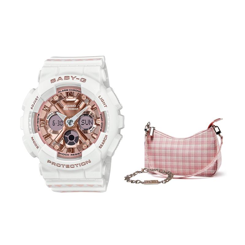 Casio CASIOBABY-G series gift box gift bracelet, retro campus, quartz movement, resin strap, Japanese and Korean watch, female watch, BA-130SP-7APFS білий
Casio CASIOBABY-G series gift box gift bracelet, retro campus, quartz movement, resin strap, Japanese and Korean watch, female watch, BA-130SP-7APFS білий