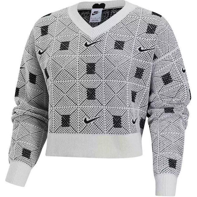 Nike Короткий повседневный пуловер с длинными рукавами, вязаный топ для женщин, черный, белый FV7802-110 XL
Nike Короткий повседневный пуловер с длинными рукавами, вязаный топ для женщин, черный, белый FV7802-110 XL