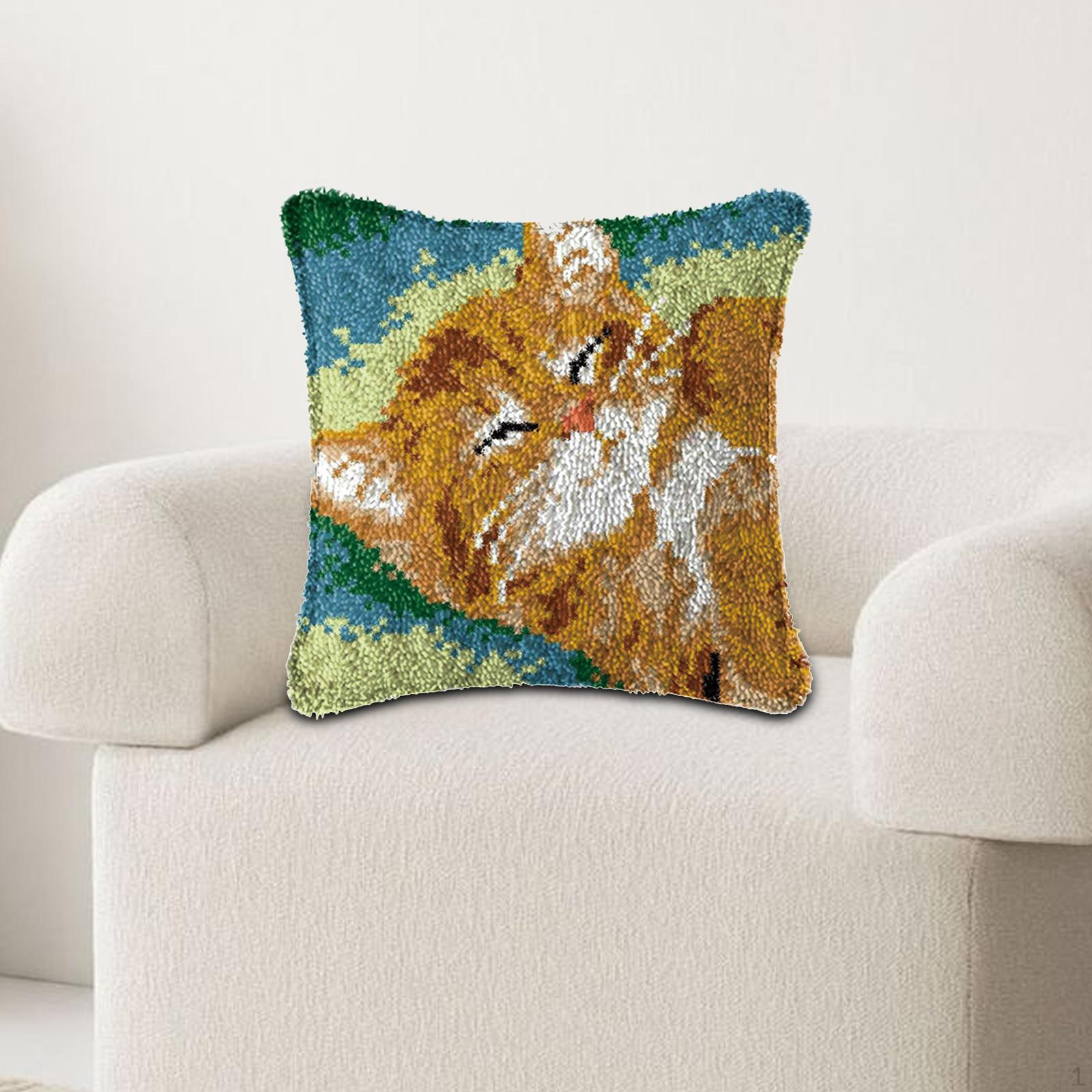 DIY Cushion Cover Crochet Cute Sewing Thread Tool Festival Gift Handmade Latch Hook Craft C
DIY Cushion Cover Crochet Cute Sewing Thread Tool Festival Gift Handmade Latch Hook Craft C