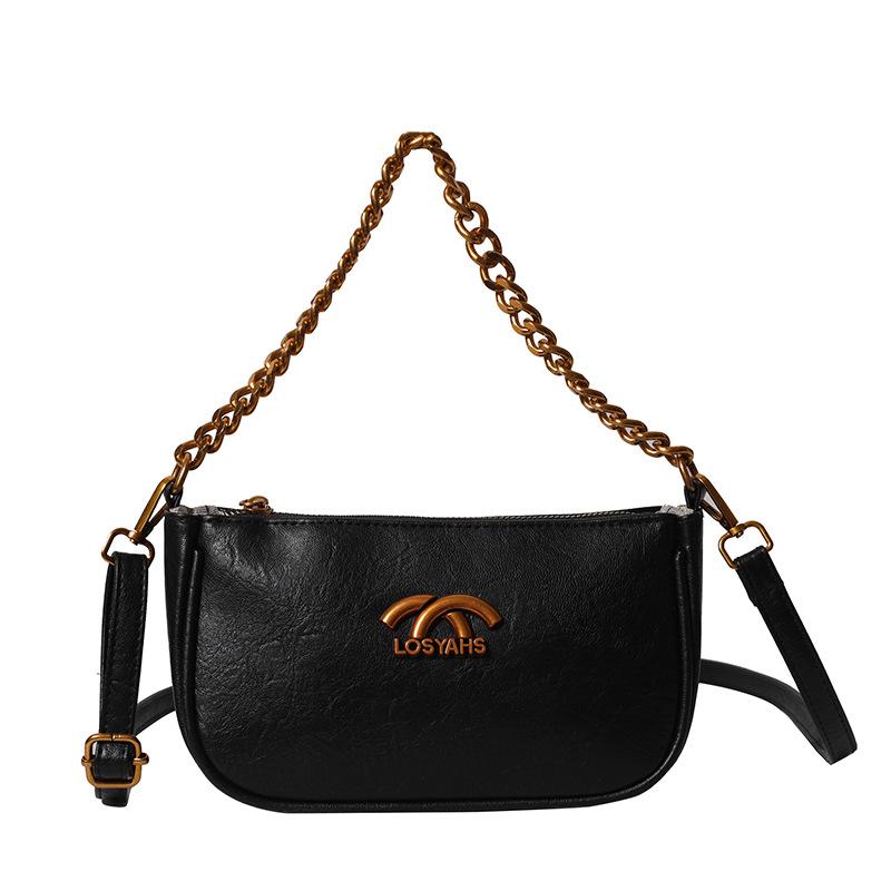 Продвинутое чувство иностранного стиля маленькая сумка женская 2025 новая универсальная популярная взрывная одноплечевая подмышечная кроссбоди маленькая квадратная сумка чёрный