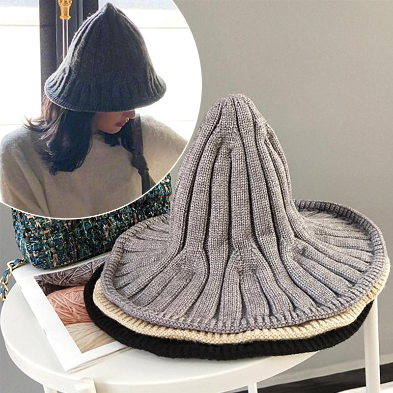 1 шт., однотонная новая вязаная остроконечная шапка на осень, Хэллоуин, зимняя шапка ведьмы 
1 шт., однотонная новая вязаная остроконечная шапка на осень, Хэллоуин, зимняя шапка ведьмы