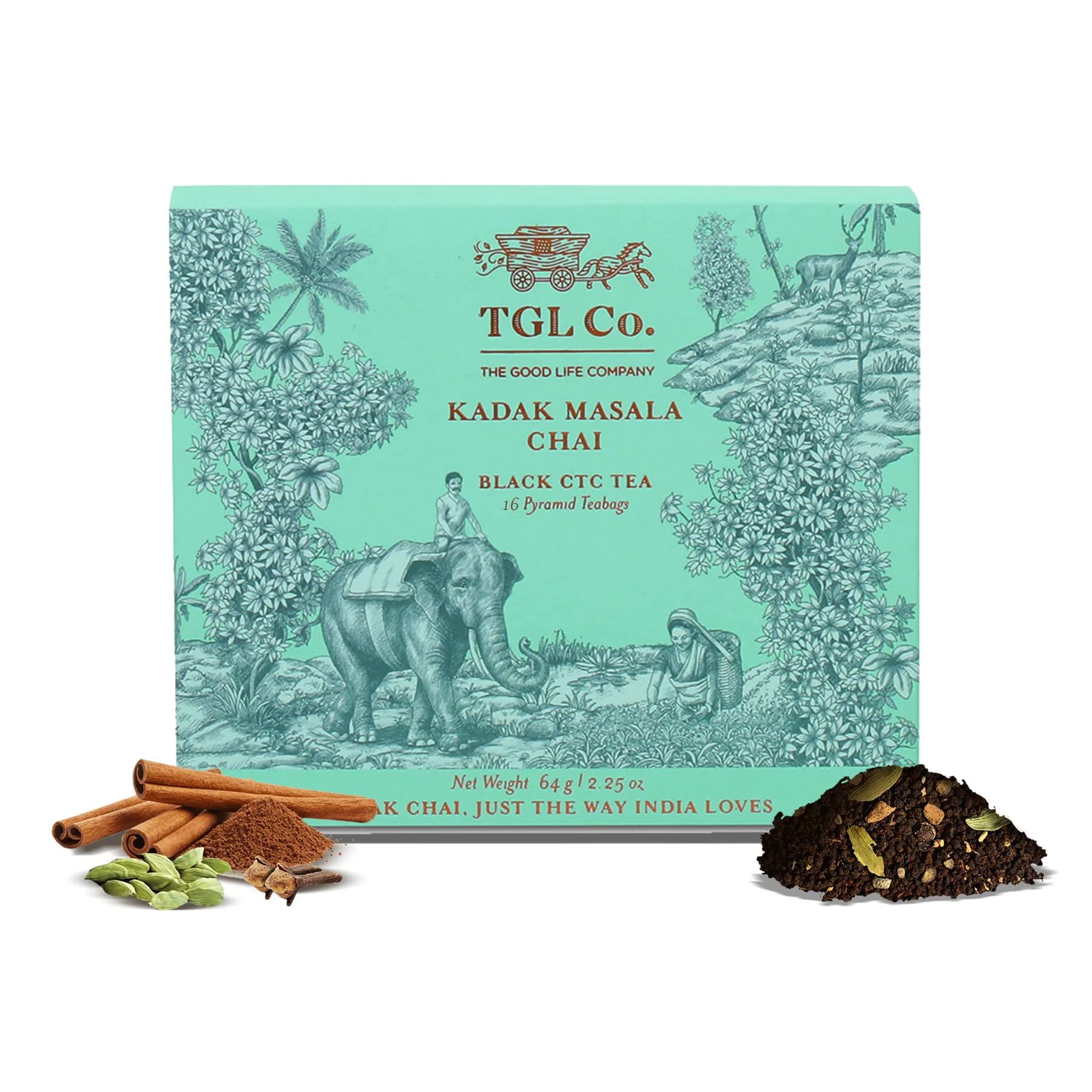 TGL Co. Kadak Masala Chai (16 Tea Bags) | Immunity Booster | Anti-Inflammatory & Antibacterial Properties | Bold & Spiced Flavor | Supports Digesti
TGL Co. Kadak Masala Chai (16 Tea Bags) | Immunity Booster | Anti-Inflammatory & Antibacterial Properties | Bold & Spiced Flavor | Supports Digesti