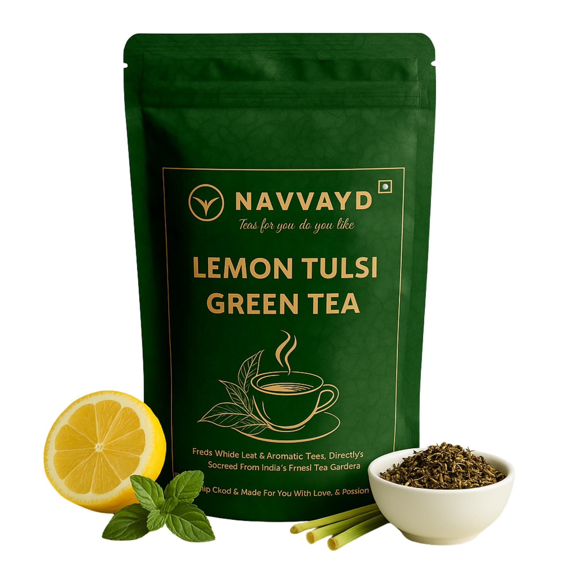 Navvayd Lemon Tulsi Green Tea (100 Gm, 50 Cups) With Real Lemongrass & Lemon Tulsi | Loose Leaf - Enjoy Hot or Cold.
Navvayd Lemon Tulsi Green Tea (100 Gm, 50 Cups) With Real Lemongrass & Lemon Tulsi | Loose Leaf - Enjoy Hot or Cold.