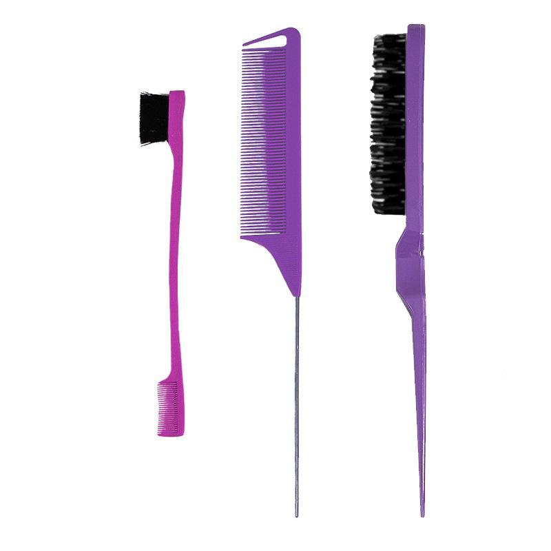 3pcs/set Slick Back Hair Brush Set Bristle Hair Brush Edge Control Brush Teasing Comb for Women
3pcs/set Slick Back Hair Brush Set Bristle Hair Brush Edge Control Brush Teasing Comb for Women