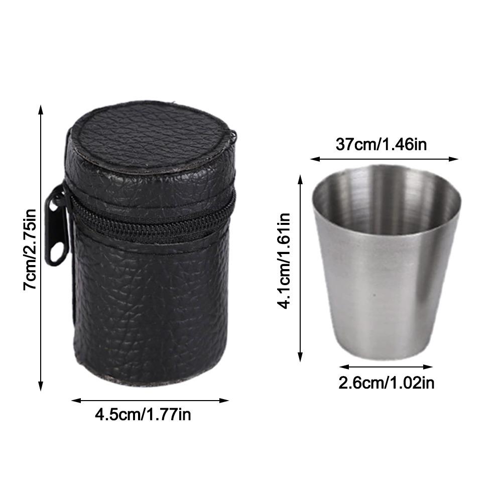 4pcs Stainless Steel Stainless Steel Mug Silver Whiskey Tumbler Cups Portable Tea Cup Shot Glass
4pcs Stainless Steel Stainless Steel Mug Silver Whiskey Tumbler Cups Portable Tea Cup Shot Glass