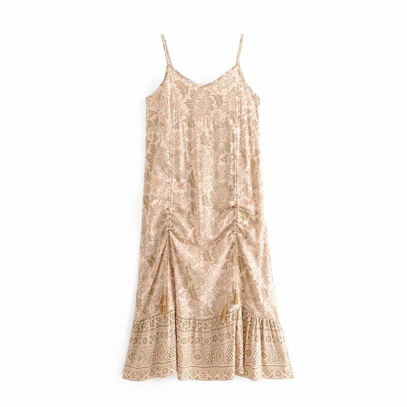 In Stock European and American Style Holiday Dress Cotton for Summer Suspender maxi dress XHF M
In Stock European and American Style Holiday Dress Cotton for Summer Suspender maxi dress XHF M