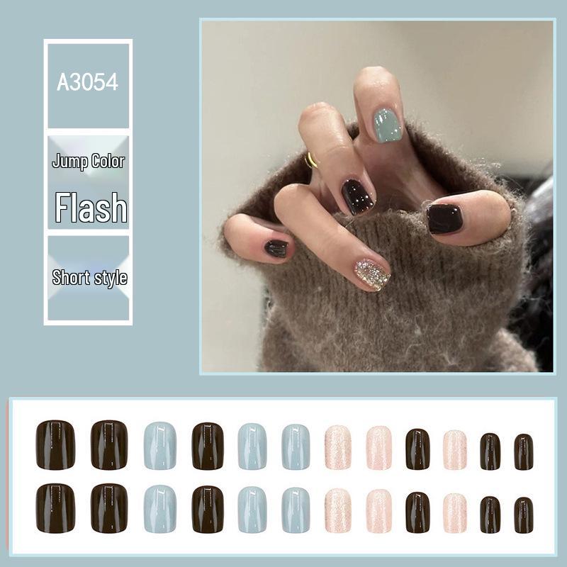 Блестящие цветные ногти-накладки: Короткие, универсальные осенне-зимние наклейки для маникюра, один размер подходит всем
Блестящие цветные ногти-накладки: Короткие, универсальные осенне-зимние наклейки для маникюра, один размер подходит всем