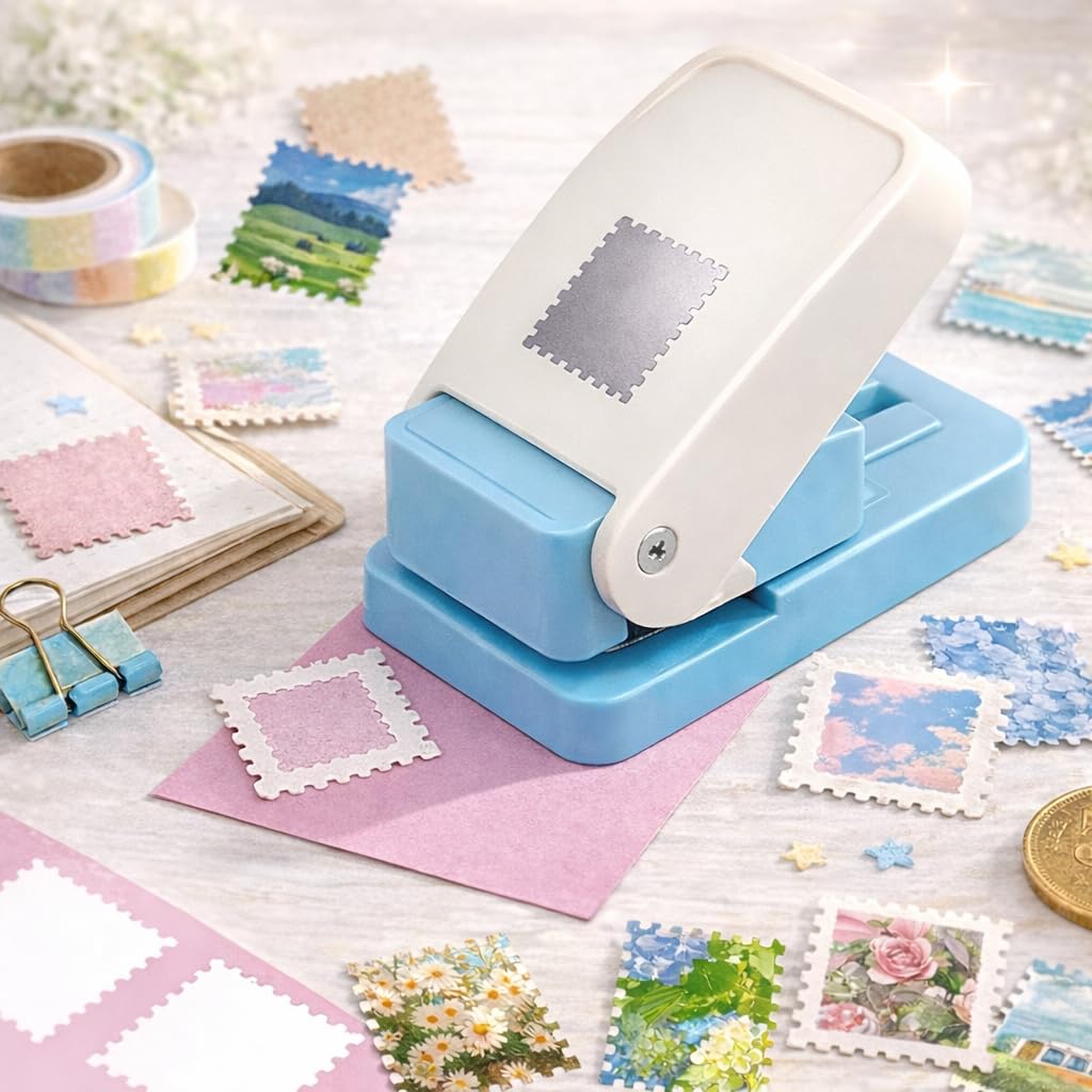 Kurasage Craft Punch Postage Stamp Shape 25.4mm x 21.1mm Hole Punch Notebook Scrapbooking Retro Stamp Style Handmade DIY Stationery Photo Decoration
Kurasage Craft Punch Postage Stamp Shape 25.4mm x 21.1mm Hole Punch Notebook Scrapbooking Retro Stamp Style Handmade DIY Stationery Photo Decoration