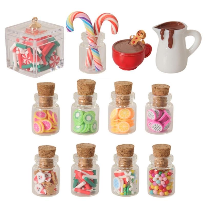 Christmas Theme Doll House Candy Bottle 12PCS Miniature Glass Container With Cork Stopper And Rainbow Sweet Scene Props
Christmas Theme Doll House Candy Bottle 12PCS Miniature Glass Container With Cork Stopper And Rainbow Sweet Scene Props