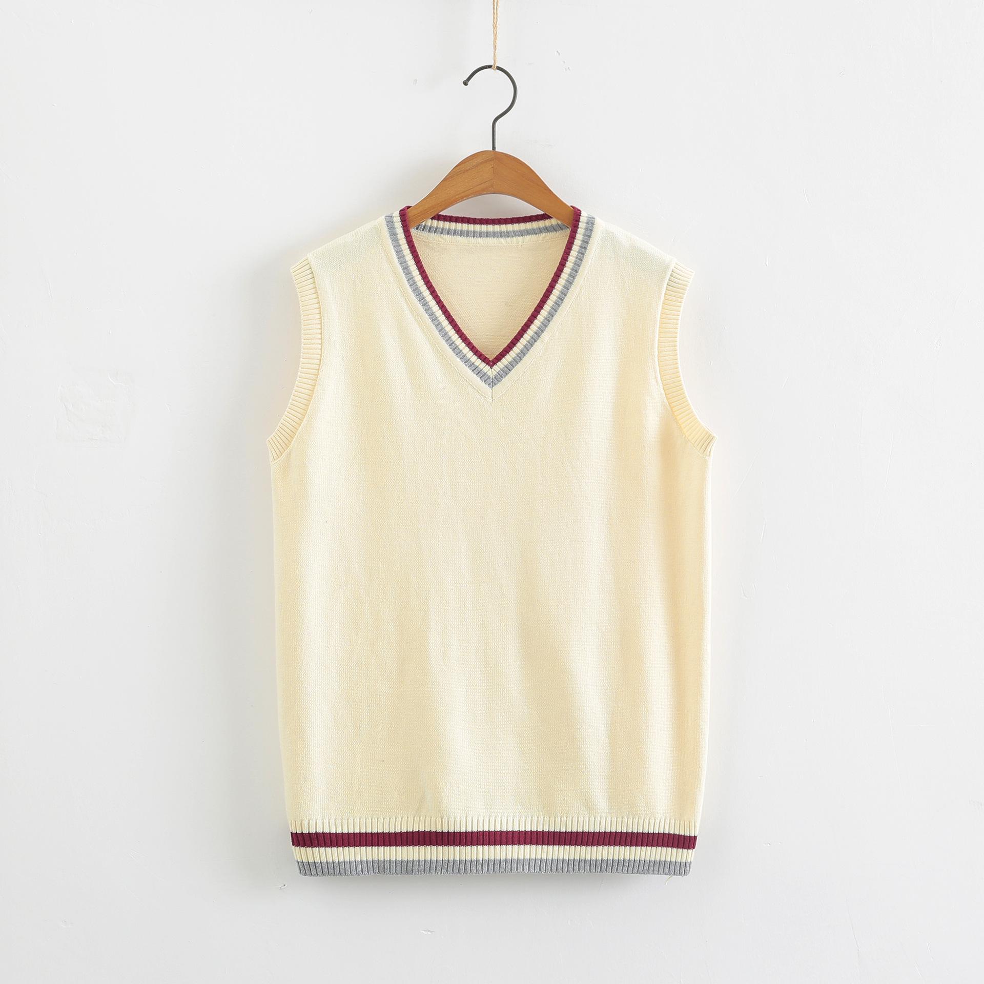 Autumn & Winter Sleeveless V-neck Striped JK Uniform Sweater Vest for Middle School Performance XS
Autumn & Winter Sleeveless V-neck Striped JK Uniform Sweater Vest for Middle School Performance XS