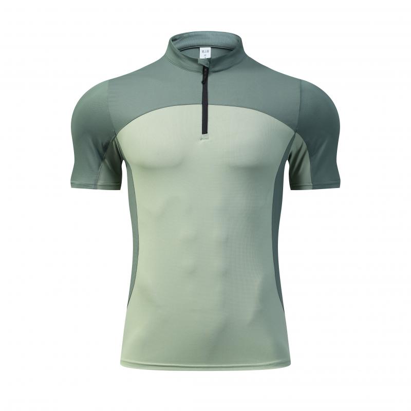 Мужская теннисная футболка для гольфа Ice Silk, спортивная футболка для фитнеса, облегающая футболка для спортзала, футболка с коротким рукавом и полумолнией, цветные блоки, спортивная одежда XXXL зелёный
Мужская теннисная футболка для гольфа Ice Silk, спортивная футболка для фитнеса, облегающая футболка для спортзала, футболка с коротким рукавом и полумолнией, цветные блоки, спортивная одежда XXXL зелёный