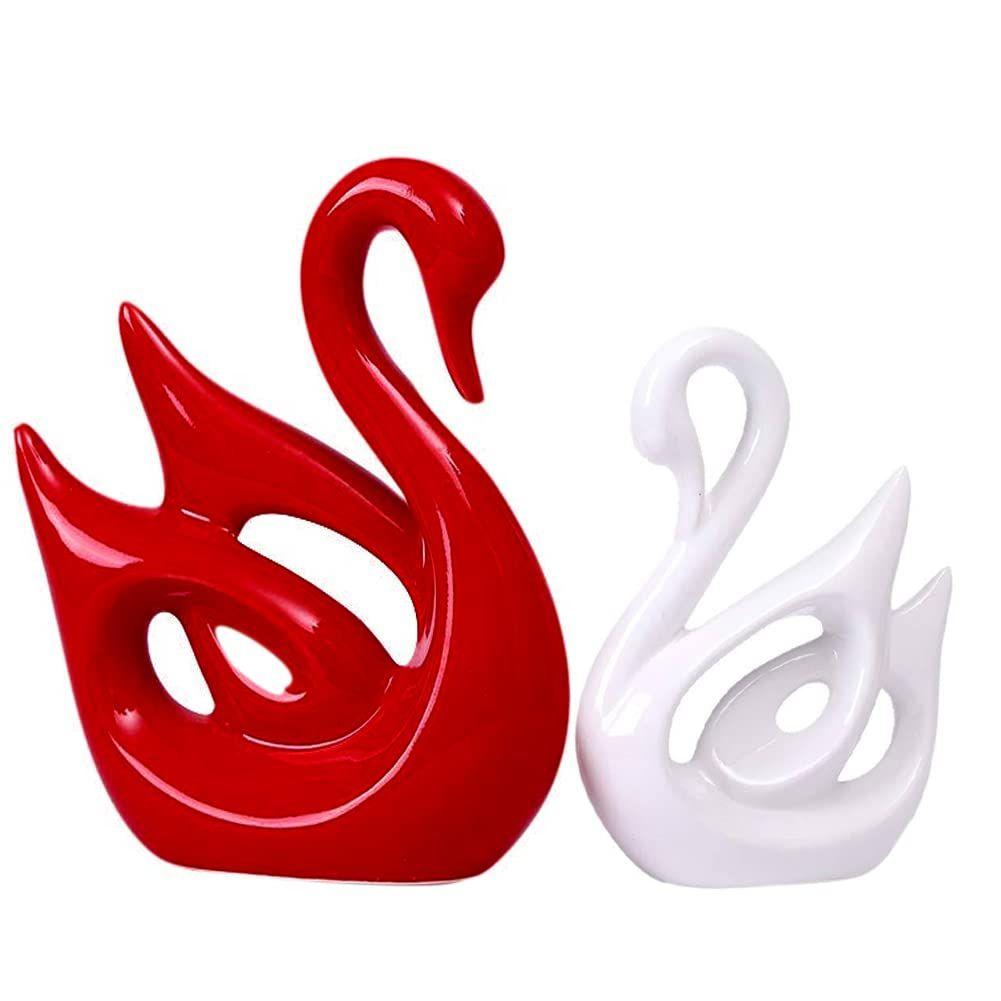 Lucky Swan Couple Piano Finish Ceramic Figures for Home Decor (Set of 2 Pc, Large, White & Red)
Lucky Swan Couple Piano Finish Ceramic Figures for Home Decor (Set of 2 Pc, Large, White & Red)