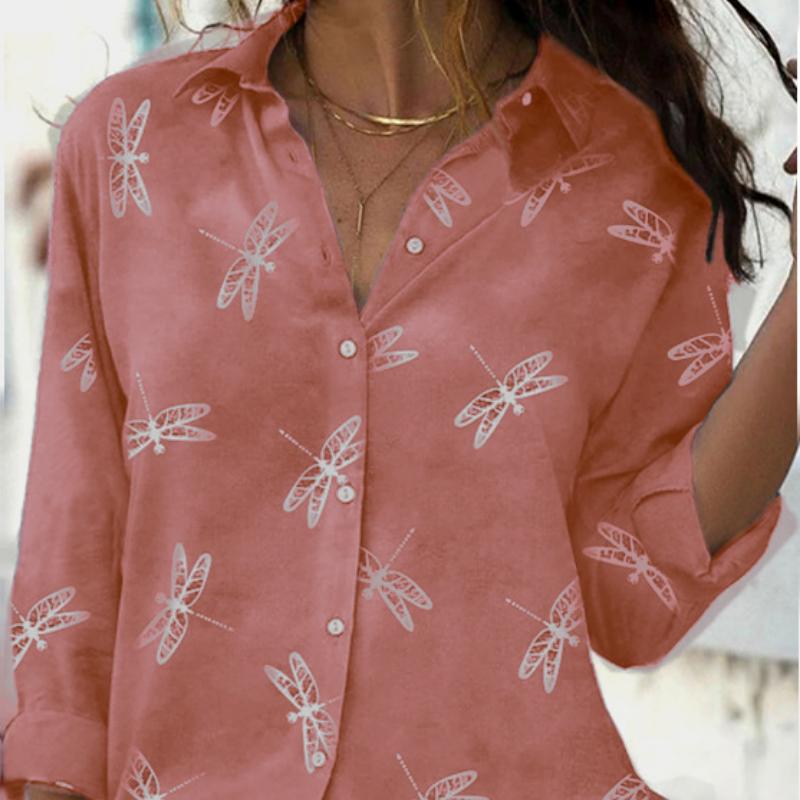 Жіноча мода Dragonfly Print Сорочка тонкого крою з довгими рукавами 5XL рожевий
Жіноча мода Dragonfly Print Сорочка тонкого крою з довгими рукавами 5XL рожевий