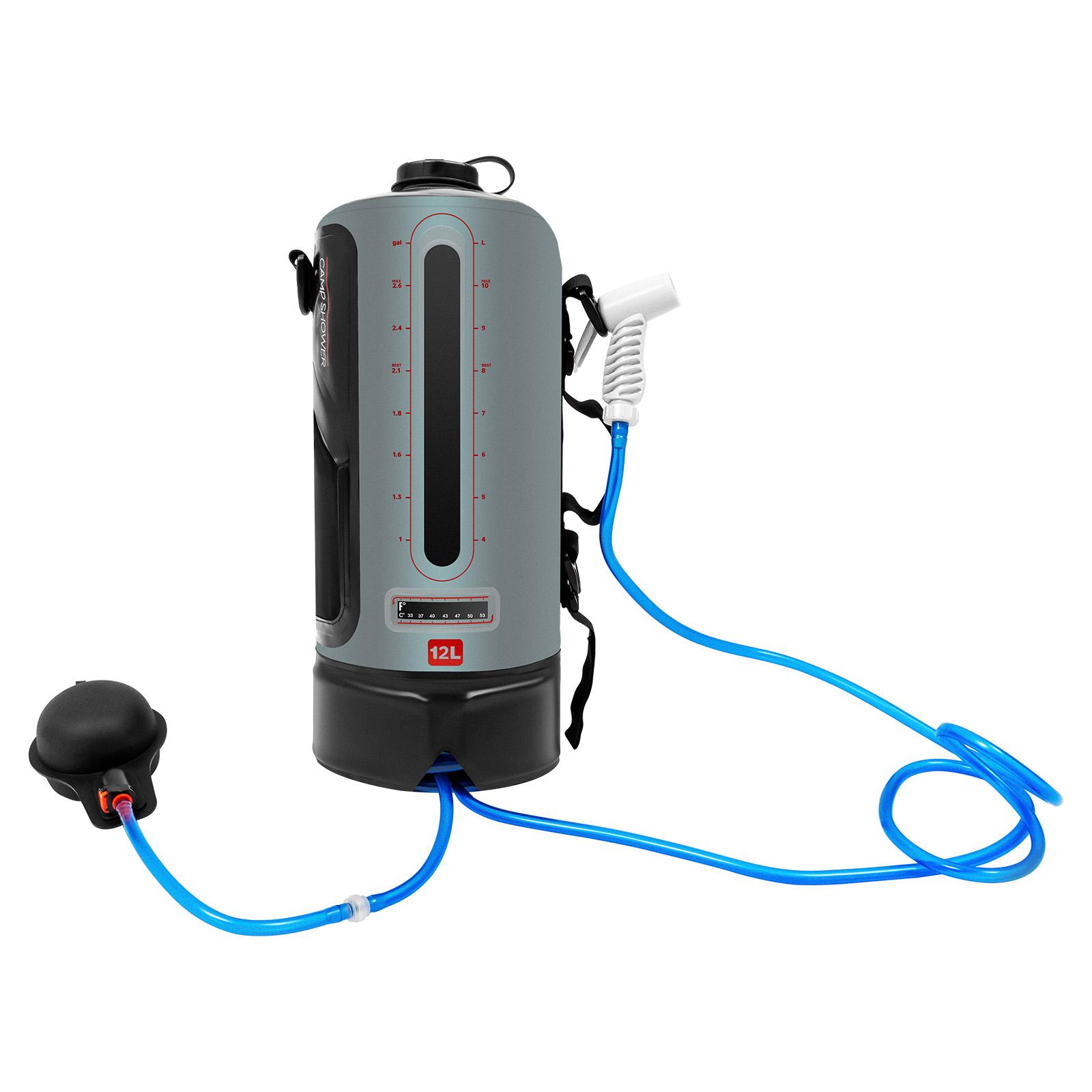 Portable Solar Camp Shower 3 Gallon, Pressure Shower Bag for Outdoor Camping Beach, with Pump for Pet Washing & Hiking сірий
Portable Solar Camp Shower 3 Gallon, Pressure Shower Bag for Outdoor Camping Beach, with Pump for Pet Washing & Hiking сірий