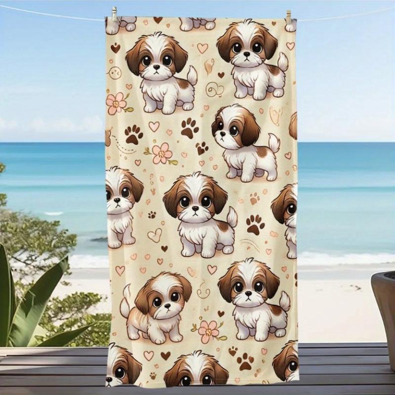 1pc Cute Shih Tzu Puppy Beach Towel, Soft Fluffy Dog Beach Towel, Multi-Size Beach Towel, Lovely Pet Paw Print Decoration W40*H60(CM)
1pc Cute Shih Tzu Puppy Beach Towel, Soft Fluffy Dog Beach Towel, Multi-Size Beach Towel, Lovely Pet Paw Print Decoration W40*H60(CM)