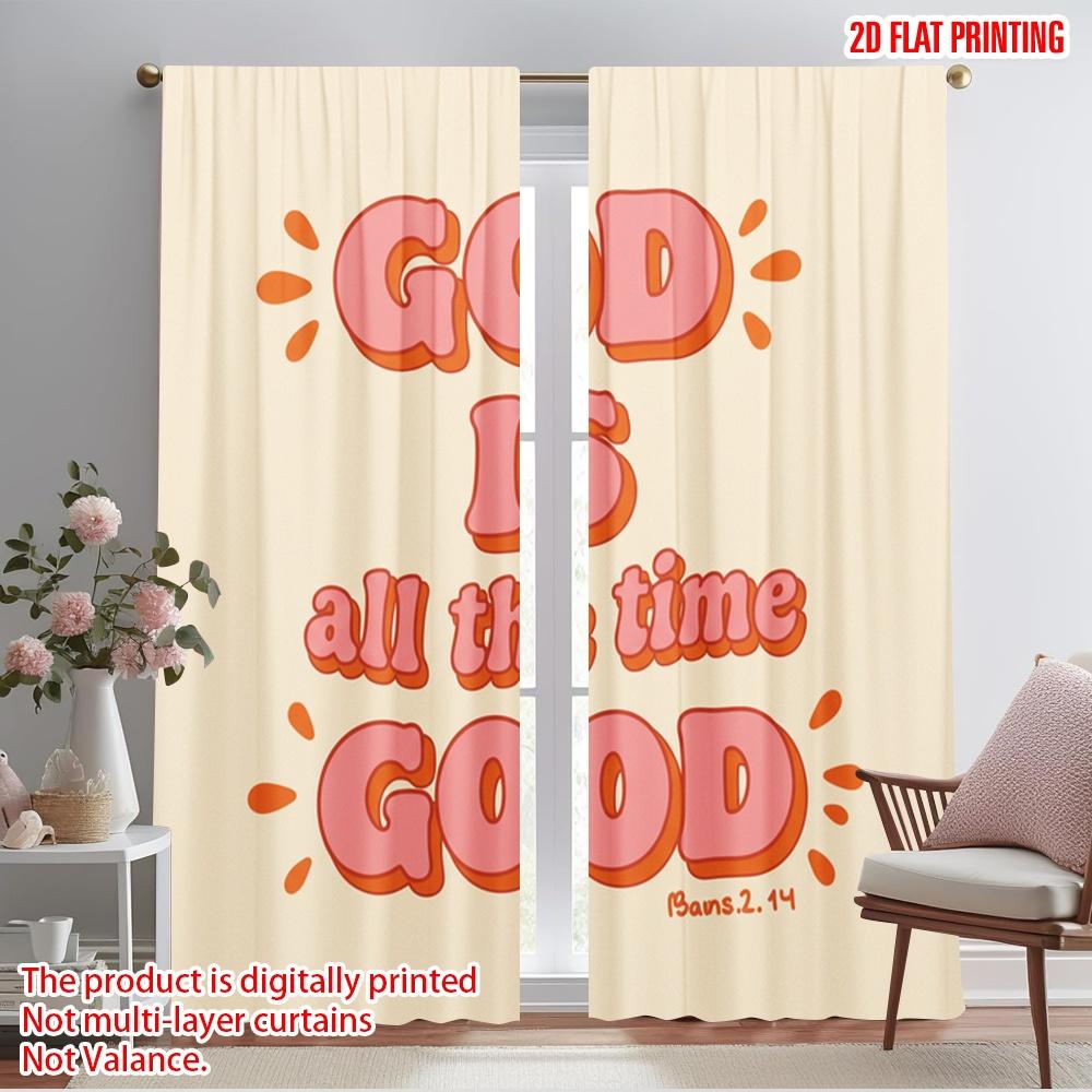 2pcs 2D flat printing Drapes God Is Good All The Time 100% Polyester Without Electricity 0 for Room bedroom wall decor 52.50×116.00 CM 2pcs
2pcs 2D flat printing Drapes God Is Good All The Time 100% Polyester Without Electricity 0 for Room bedroom wall decor 52.50×116.00 CM 2pcs