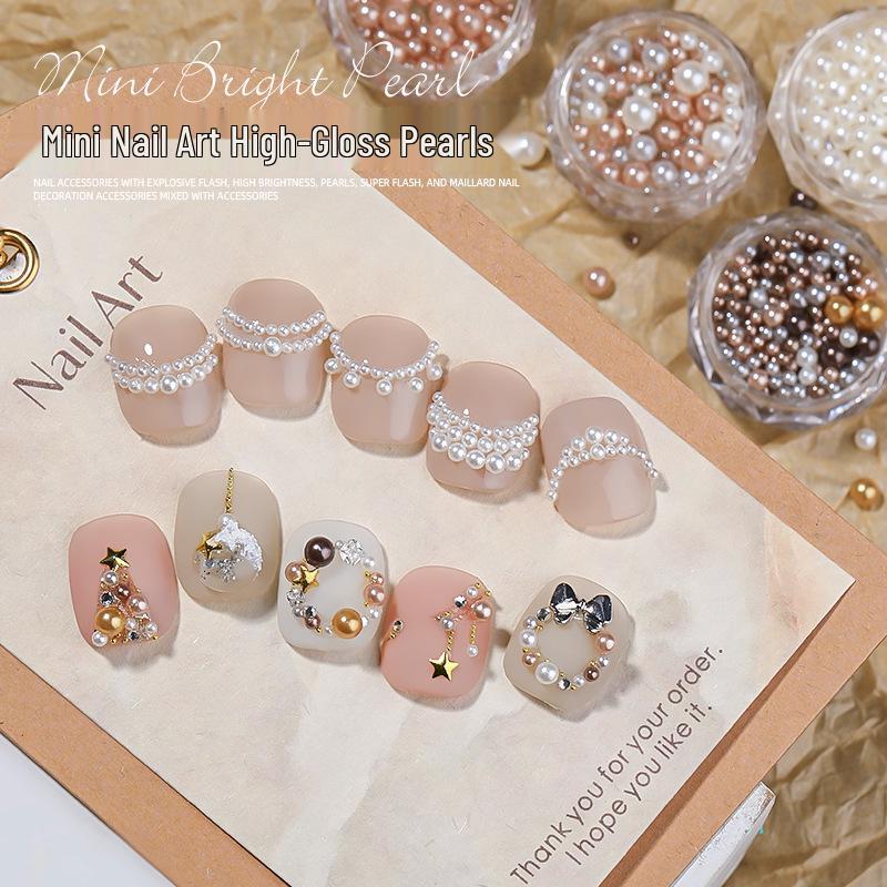 Meillard High-Shine Pearl Nail Accessories: Non-Peeling, Versatile, 3D Mixed Size Decor.
Meillard High-Shine Pearl Nail Accessories: Non-Peeling, Versatile, 3D Mixed Size Decor.