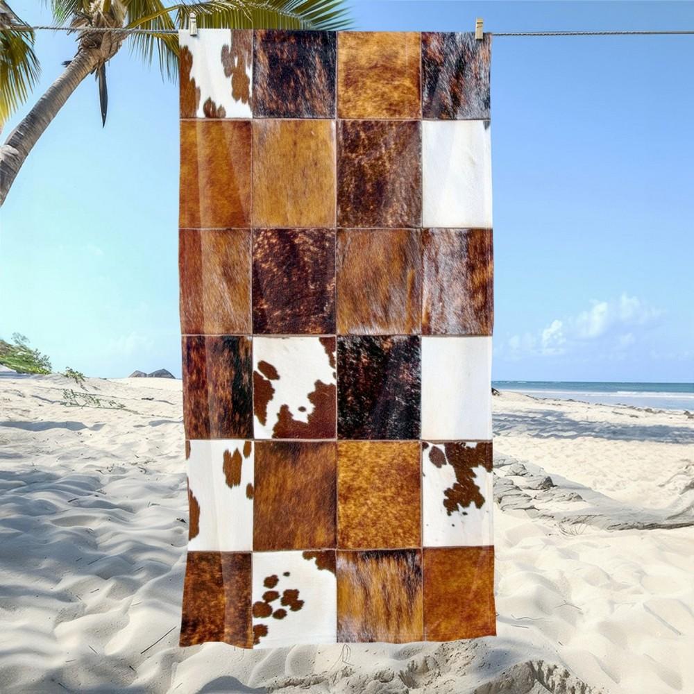 Cow Patchwork Print Beach Towel Patterned Sunscreen And Windproof Suitable For Swimming Pool Camping Travel Blanket W40*H60(CM)
Cow Patchwork Print Beach Towel Patterned Sunscreen And Windproof Suitable For Swimming Pool Camping Travel Blanket W40*H60(CM)