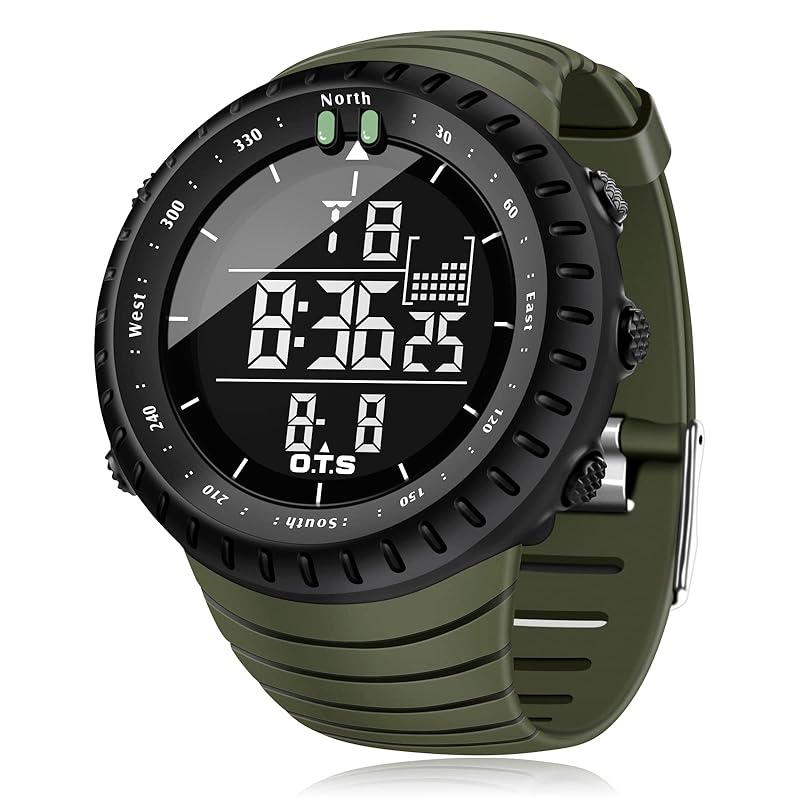 PALADA men s digital sports watch waterproof tactical watch With LED backlight for men, army green, sports
PALADA men s digital sports watch waterproof tactical watch With LED backlight for men, army green, sports