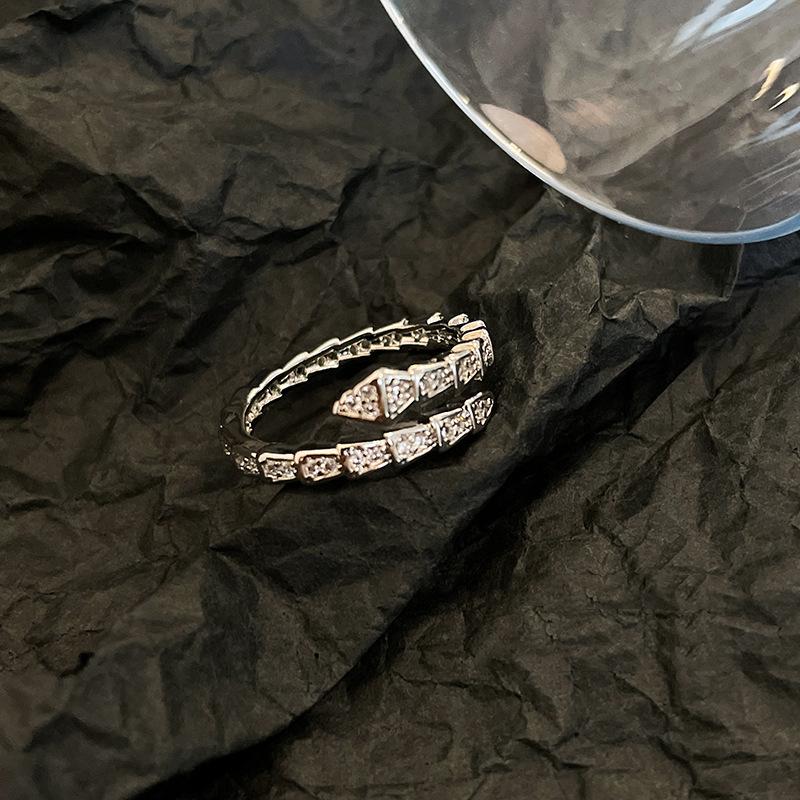 Sterling Silver S925 Diamond Snake Textured Open Ring - Trendy, Simple, Versatile Cool Index Finger Accessory
Sterling Silver S925 Diamond Snake Textured Open Ring - Trendy, Simple, Versatile Cool Index Finger Accessory