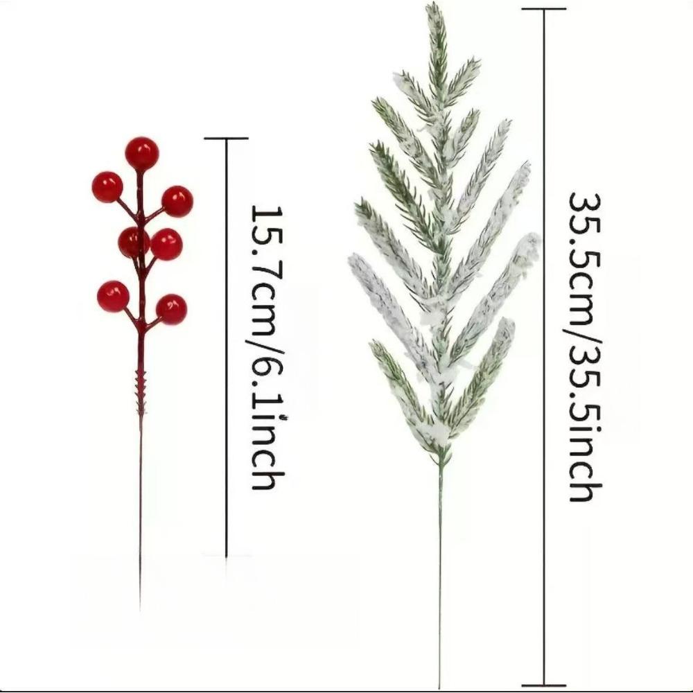 Artificial Norfolk pine branch holiday vase with 20 pine branches and 10 red berry stems DIY wreath Christmas decoration
Artificial Norfolk pine branch holiday vase with 20 pine branches and 10 red berry stems DIY wreath Christmas decoration